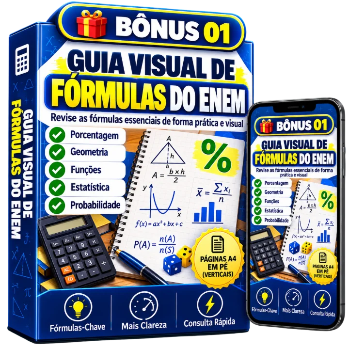 Mockup Bônus 1: Guia Visual de Fórmulas do ENEM