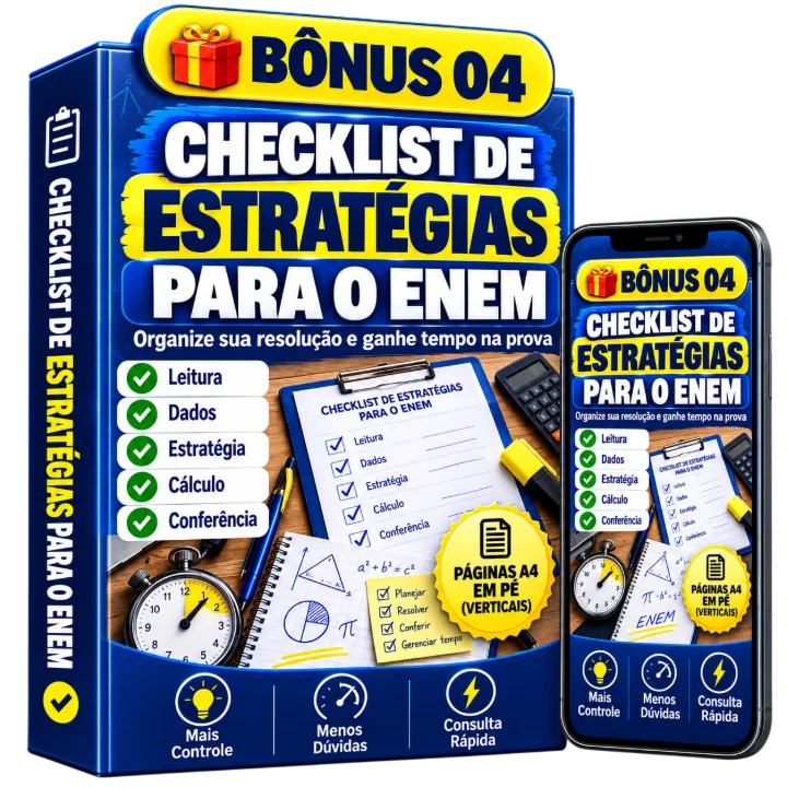 Mockup Bônus 4: Checklist de Estratégias para o ENEM